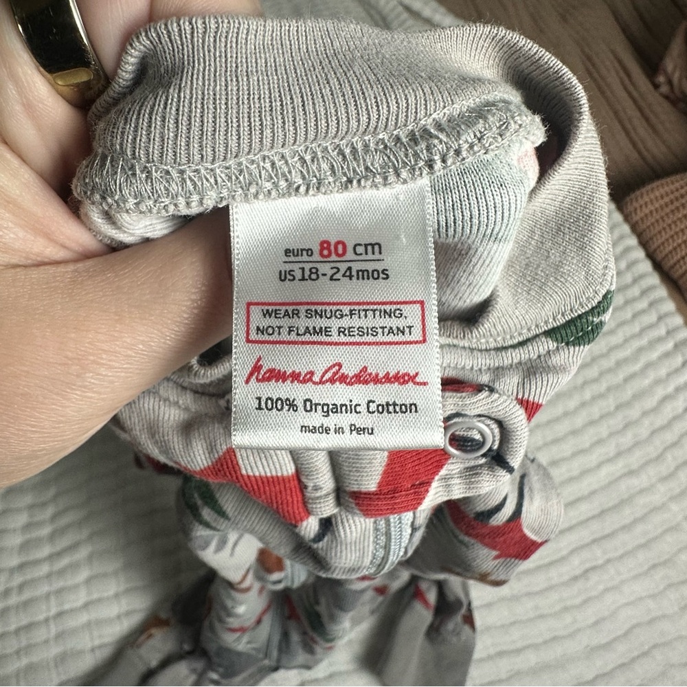 Hanna Andersson (18-24 Months) Night Night Sleeper- Organic Cotton, Printed Grey - Picture 5 of 6